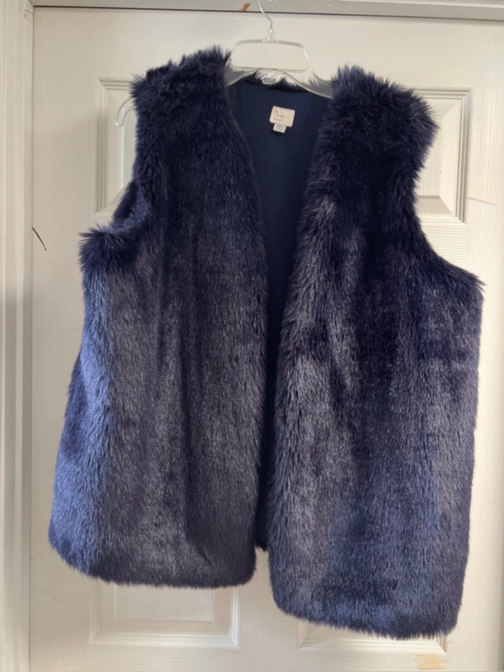 A New Day Navy Blue furry vest XXL